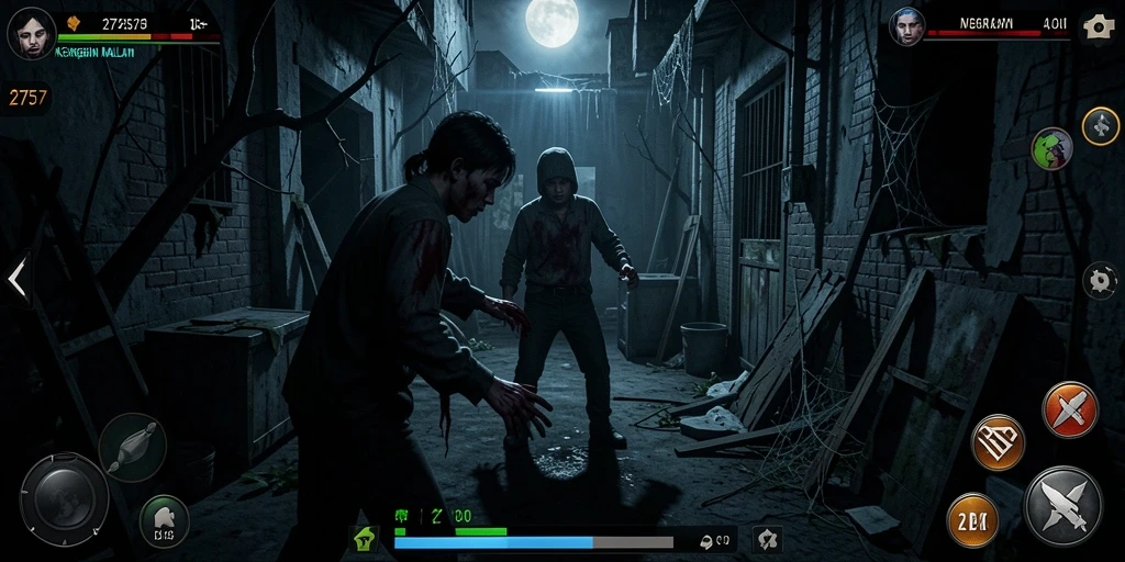 Gameplay menakutkan di dalam rumah berhantu di 2757.