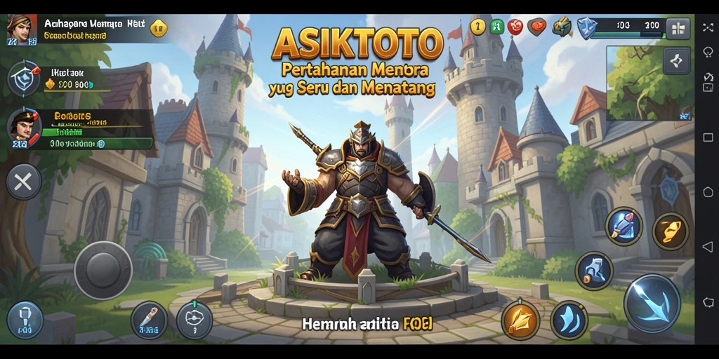 Screenshot gameplay ASIKTOTO yang mendebarkan dalam strategi Tower Defense.