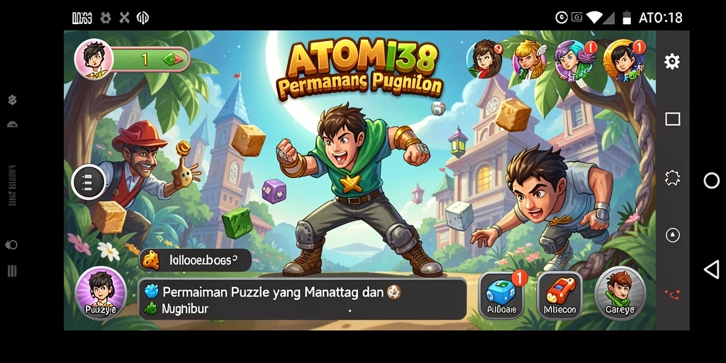 Tampilan gameplay menantang dari ATOM138 dengan teka-teki yang menarik.