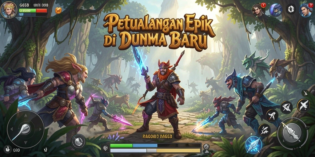 Tampilan luar biasa dari gameplay G668 yang menampilkan dunia petualangan.