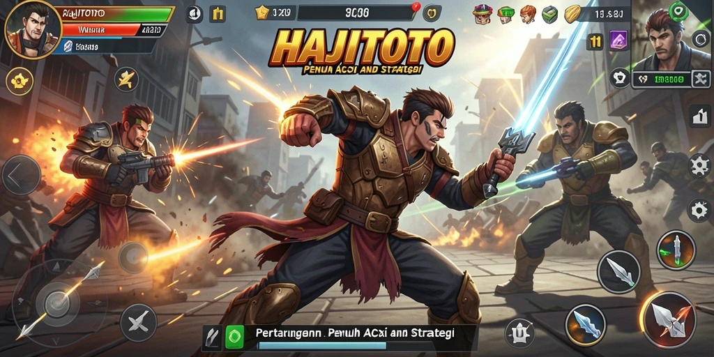 Tampilan seru dari gameplay Fighting di HAJITOTO.