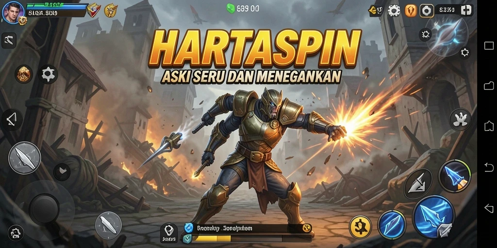 Tampilan aksi seru HARTASPIN dalam gameplay yang mendebarkan.