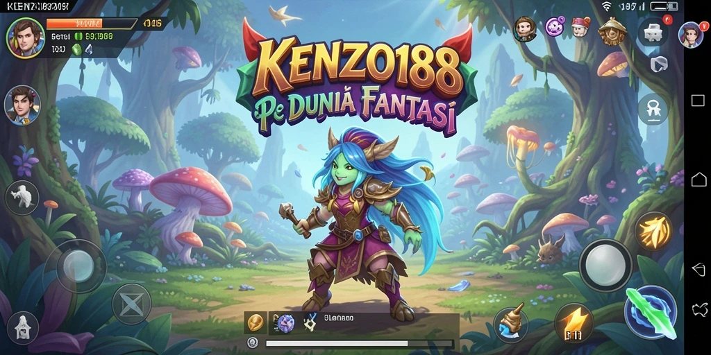 Screenshot gameplay KENZO188 menunjukkan petualangan yang seru dan penuh warna.