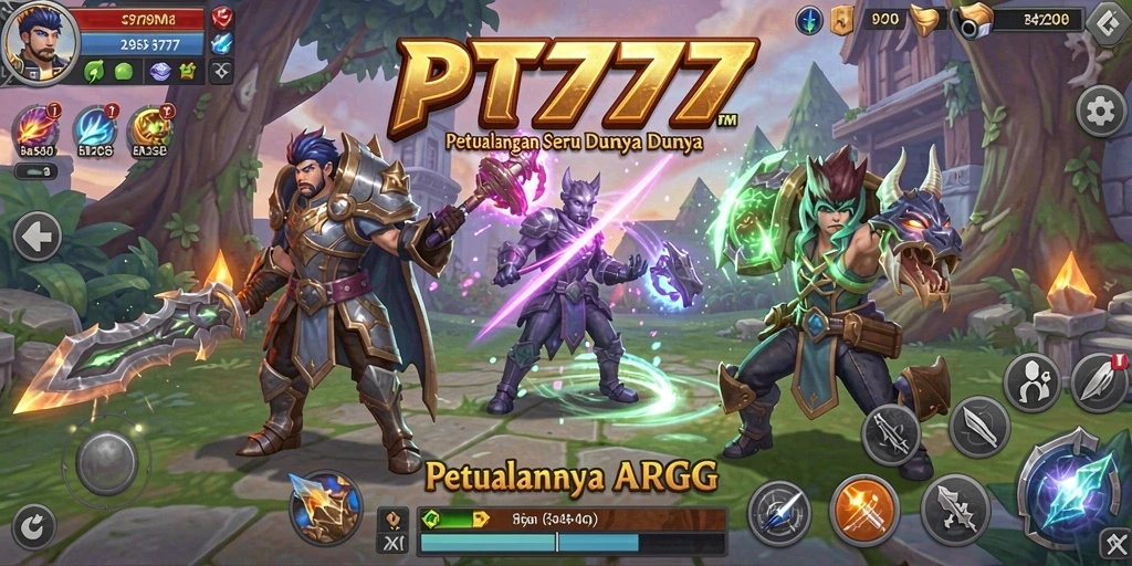 Screenshot gameplay PT777 yang menunjukkan aksi pertempuran seru dalam ARPG.