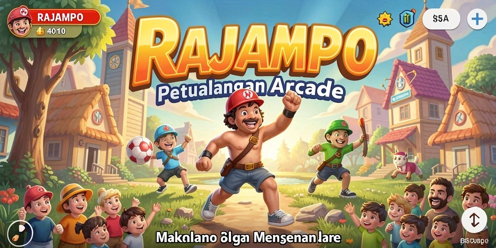 Tampilan gameplay seru dari RAJAMPO yang penuh aksi Arcade.