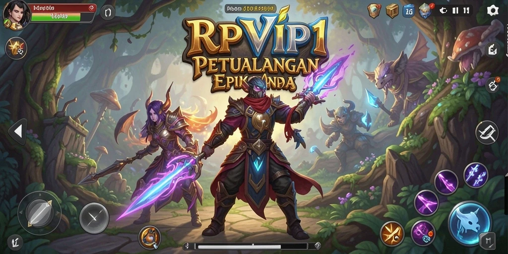 Screenshot RPVIP1 menampilkan aksi seru dalam dunia petualangan yang luas.