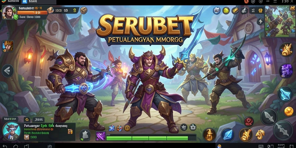 Tampilan gameplay SERUBET yang memukau dengan aksi seru di dunia MMORPG.