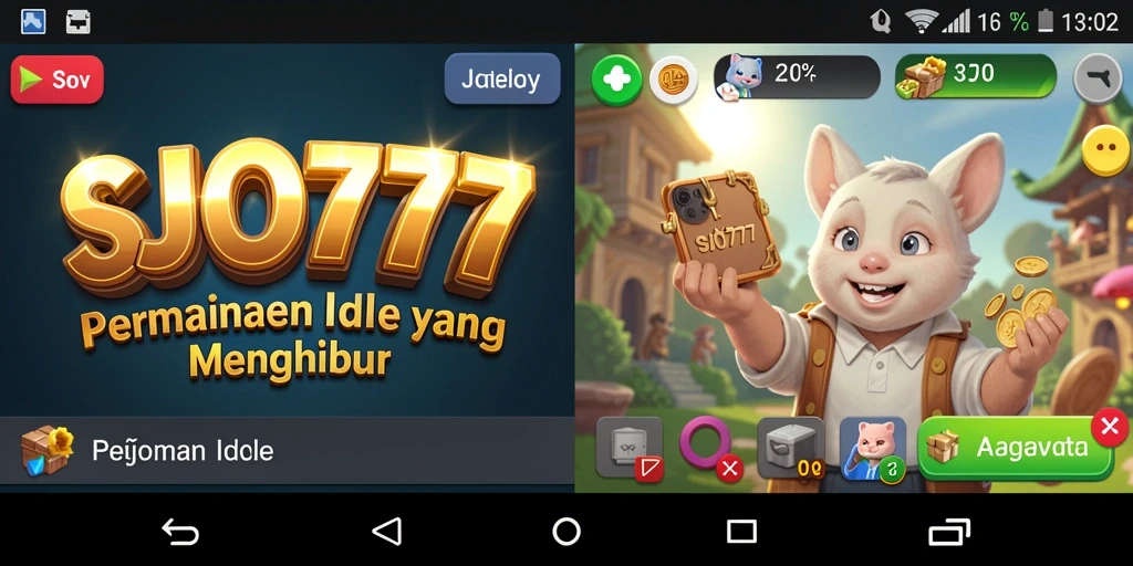 Tampilan gameplay SJO777 yang sederhana dan menarik dalam genre Idle.