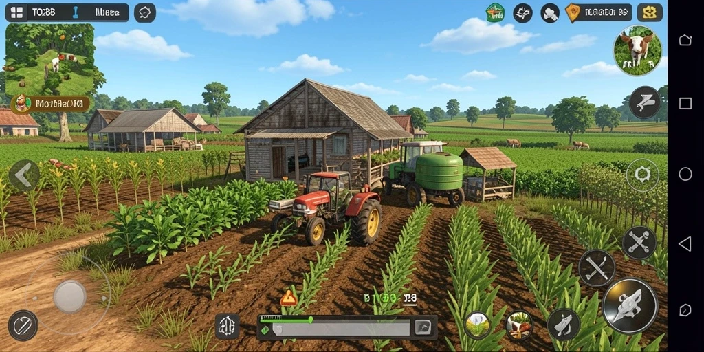 Screenshot utama menampilkan keseruan gameplay bertani di TO288.