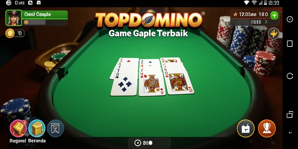 Gambaran gameplay menarik TOPDOMINO dengan desain domino yang indah.