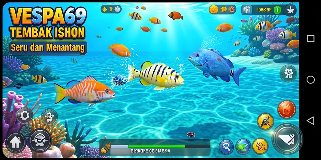 Tampilan gameplay VESPA69 yang menarik dan penuh aksi Tembak Ikan.