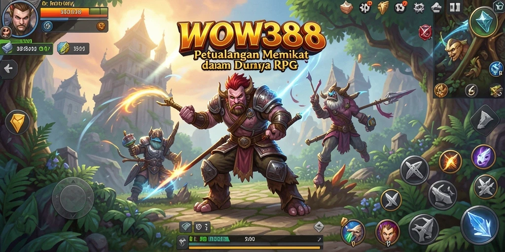 Tampilan menakjubkan dari gameplay RPG WOW388.